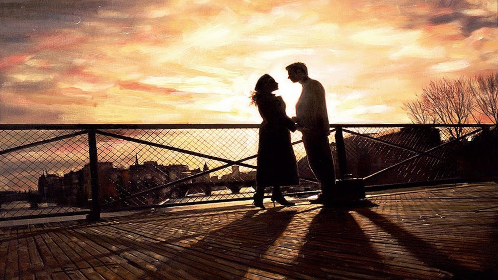 Парень и девушка на мосту