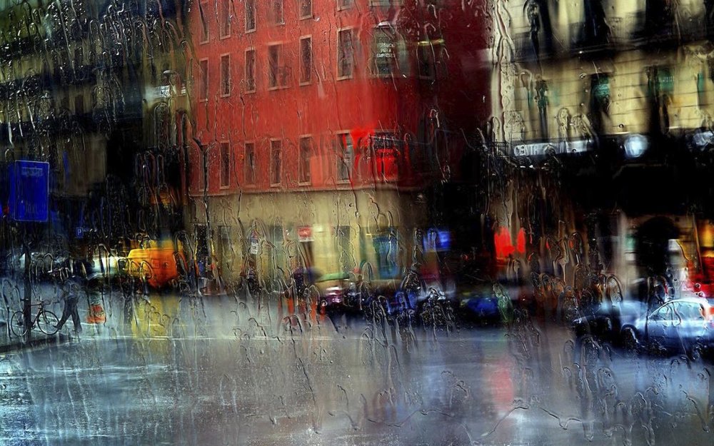 Дождливый город фото