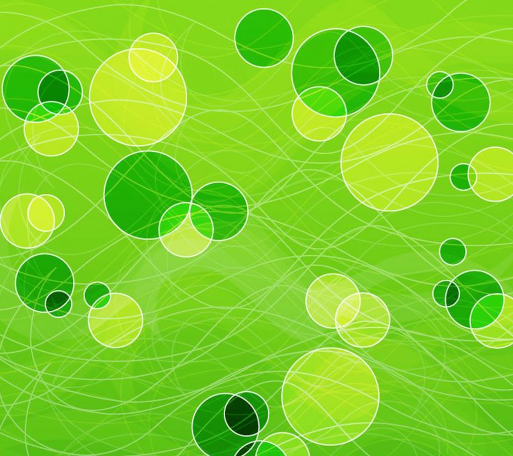 Абстракция зеленые круги