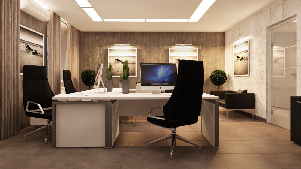 Дизайн рабочего кабинета в офисе