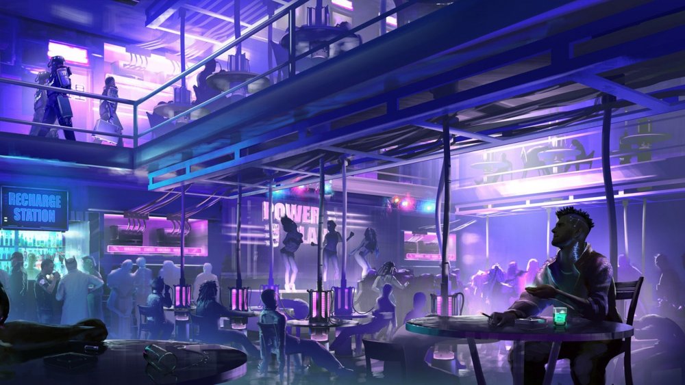Cyberpunk 2077 ночные клубы