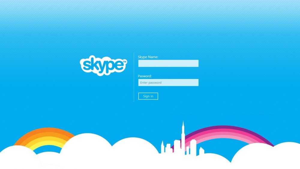 Skype на прозрачном фоне