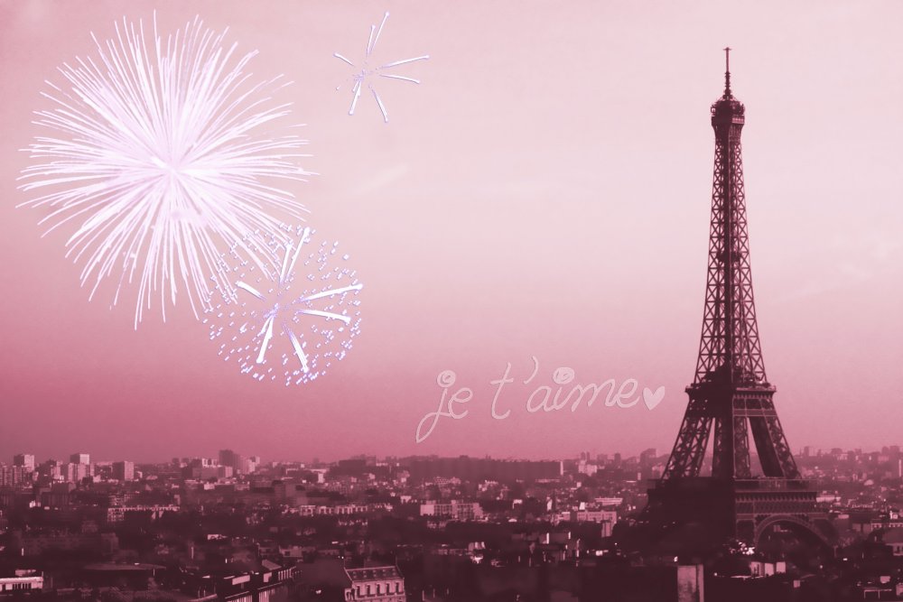 Париж в розовых тонах