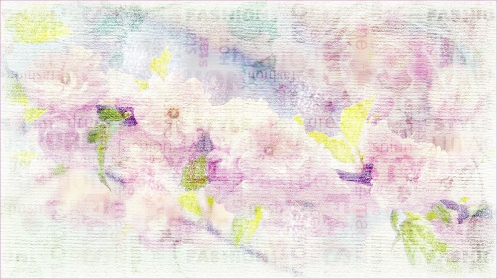 Акварельные цветы для визиток