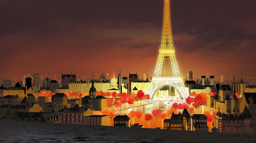 Ночной Париж панорама