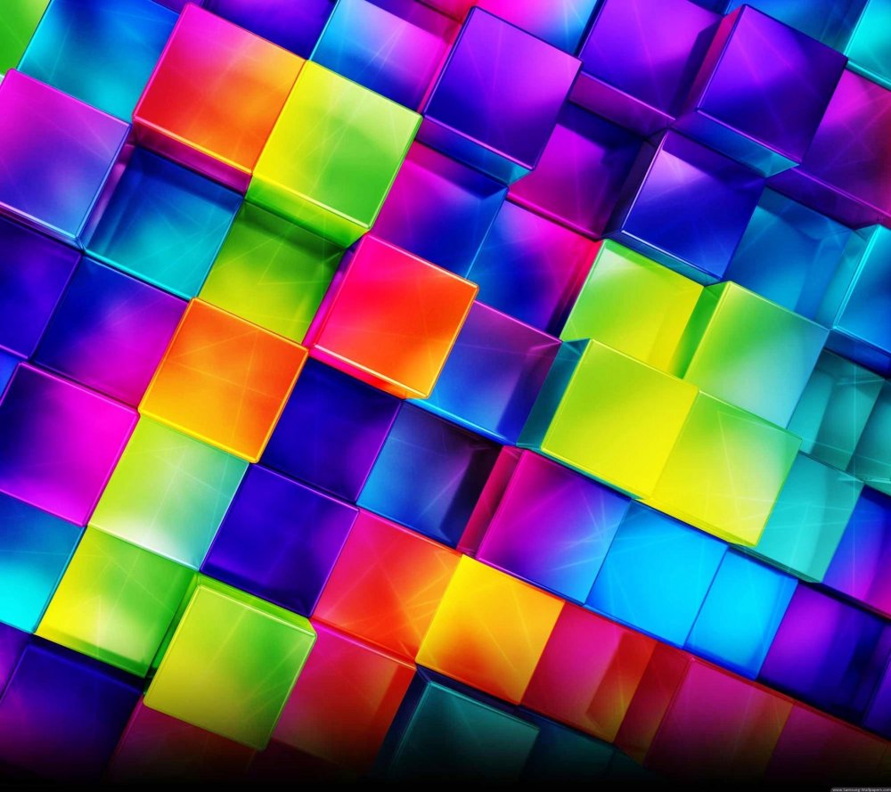 Разноцветные кубики фон