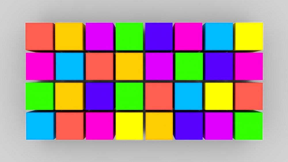 Разноцветный фон из маленьких квадратиков