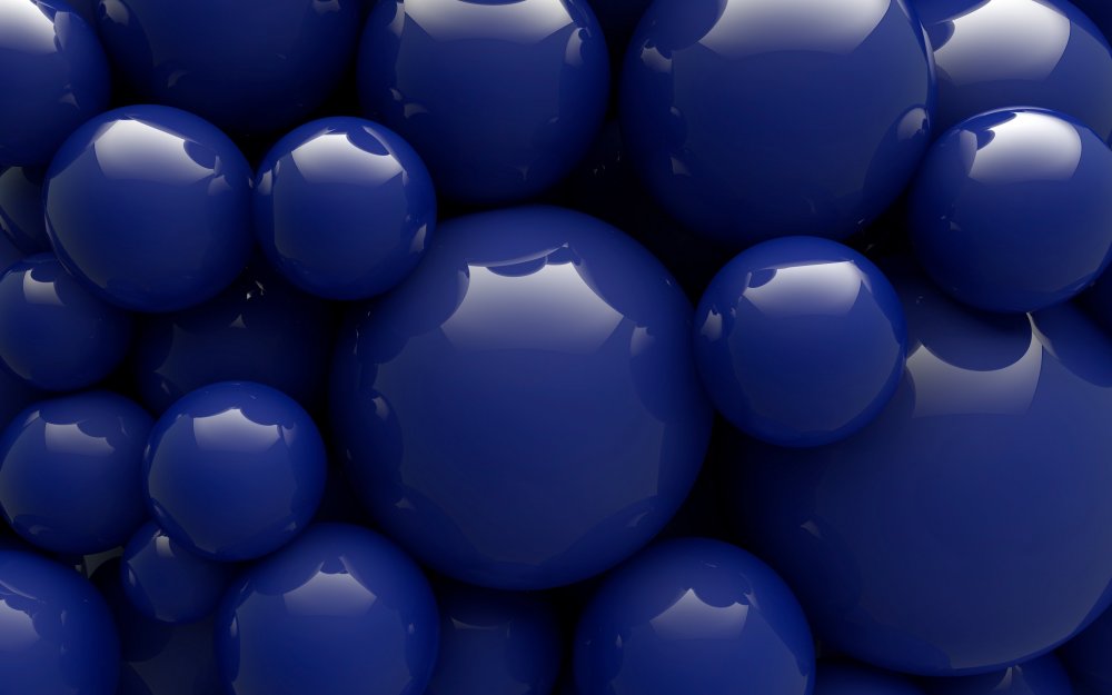 Синий воздушный шарик