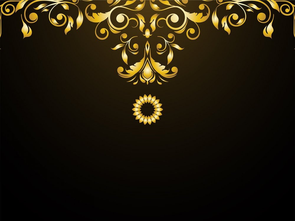 Золотой орнамент на черном фоне