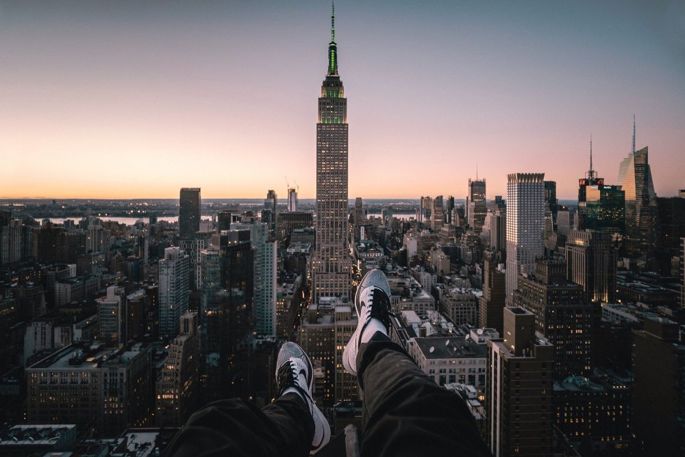 Нью-Йорк с крыши небоскреба