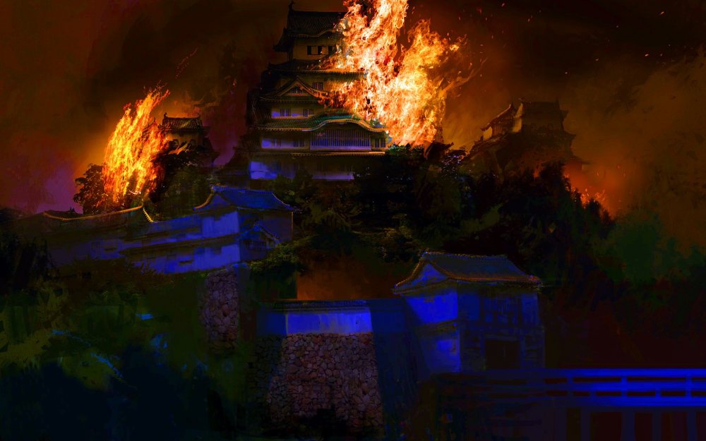Разрушенный японский храм