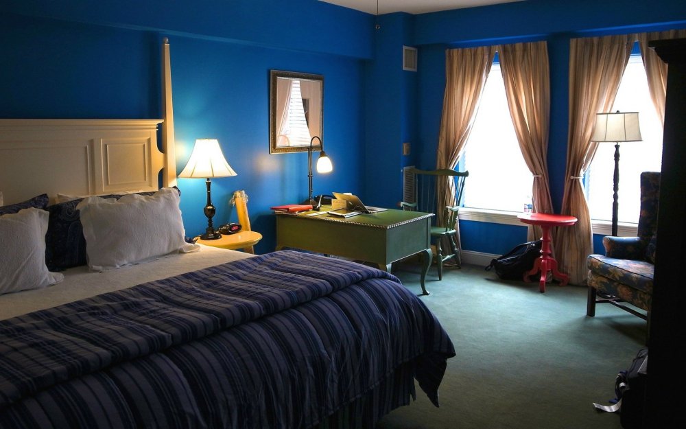 Синяя комната фон