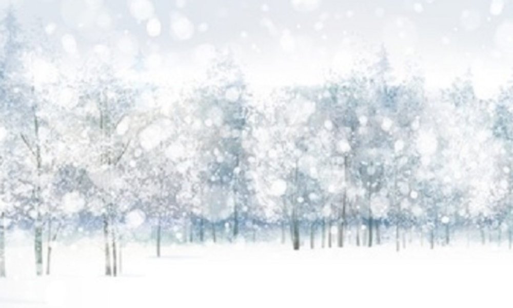 Фон снежный лес акварель