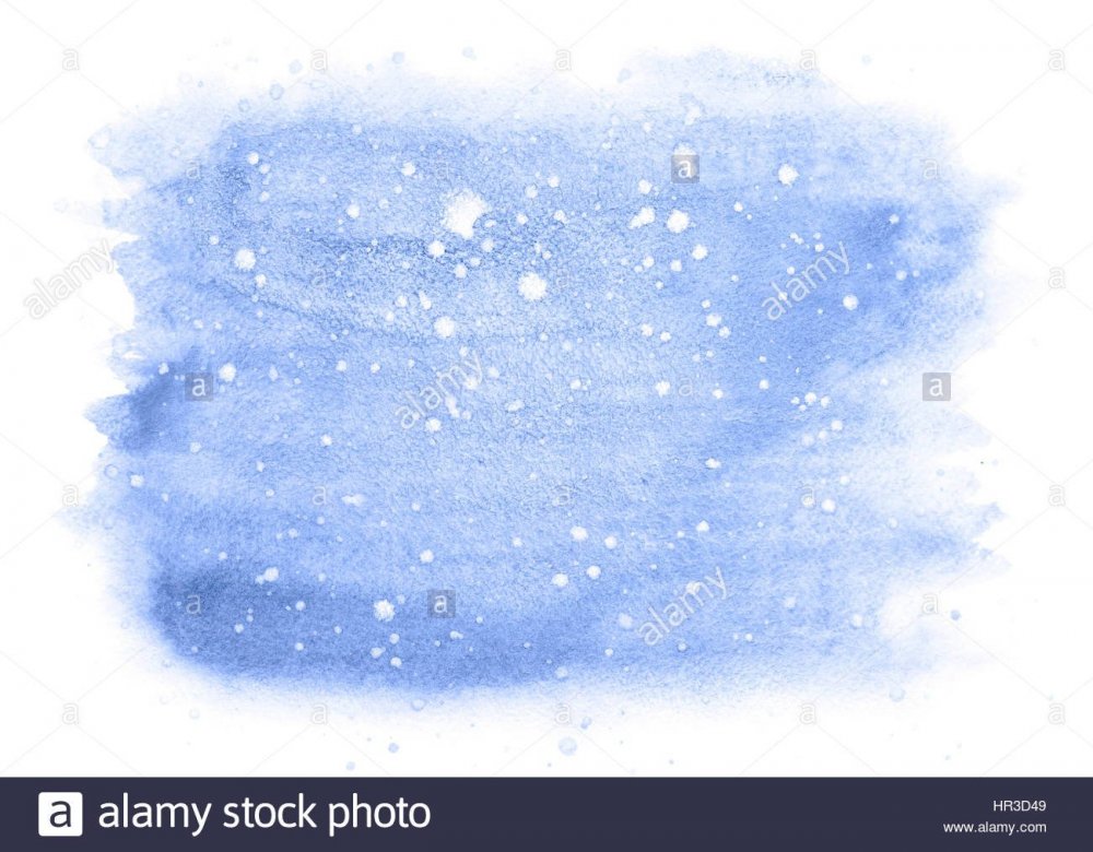 Фон акварель голубой зима