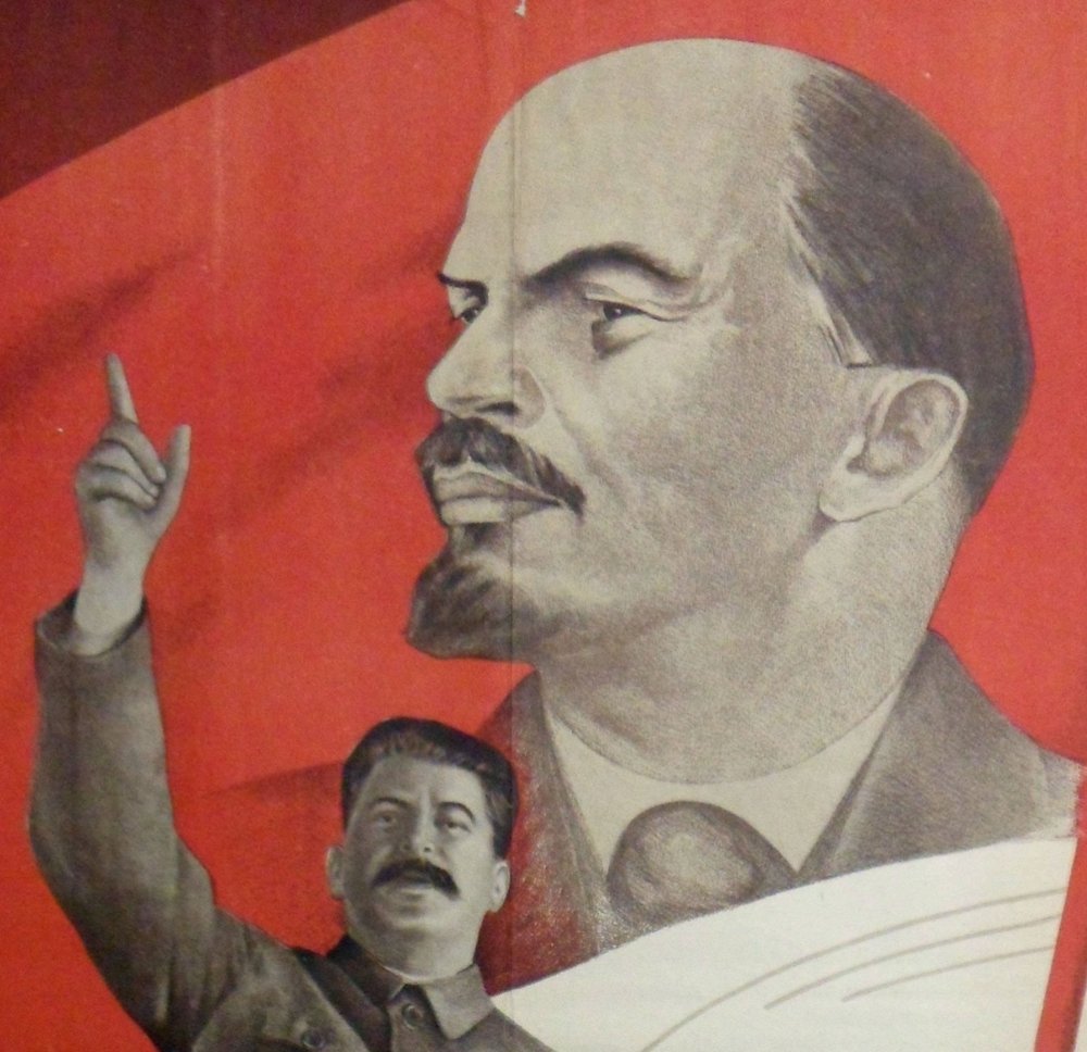 Сталин и Ленин Постер