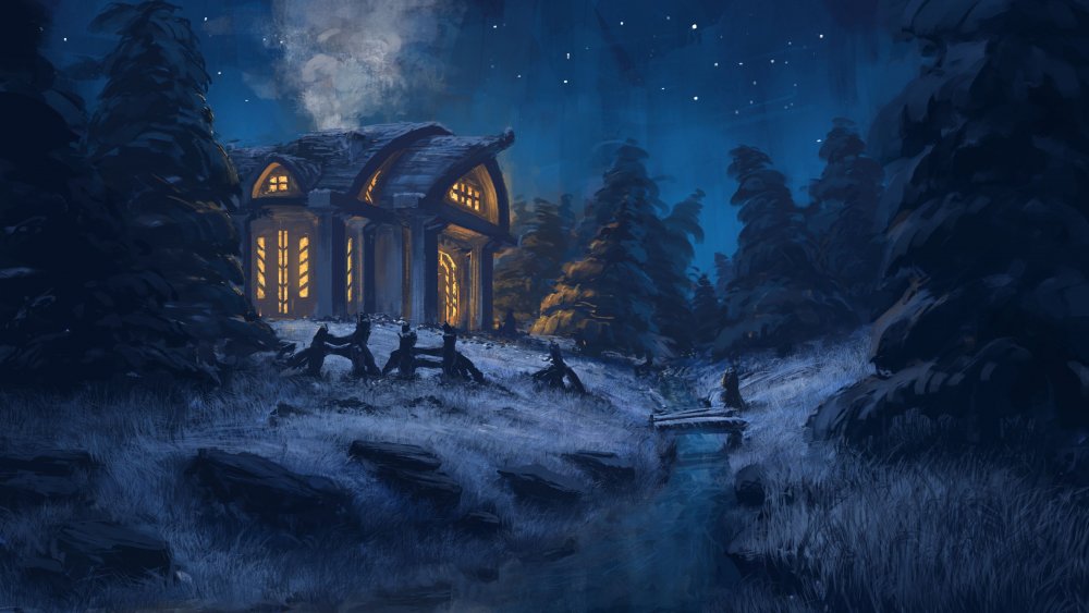 Сказочный домик зимой