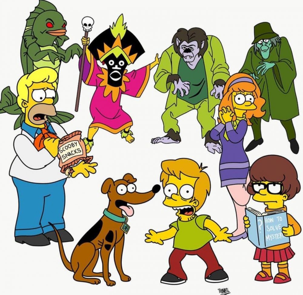 Симпсоны персонажи арт