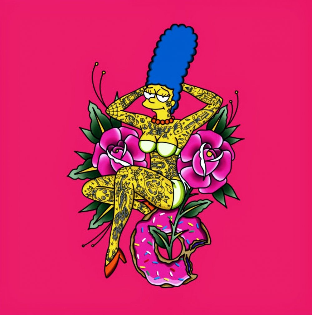 Мардж симпсон арт марихуана