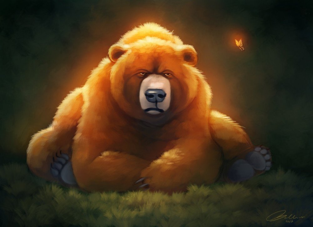 Медведь красивый арт
