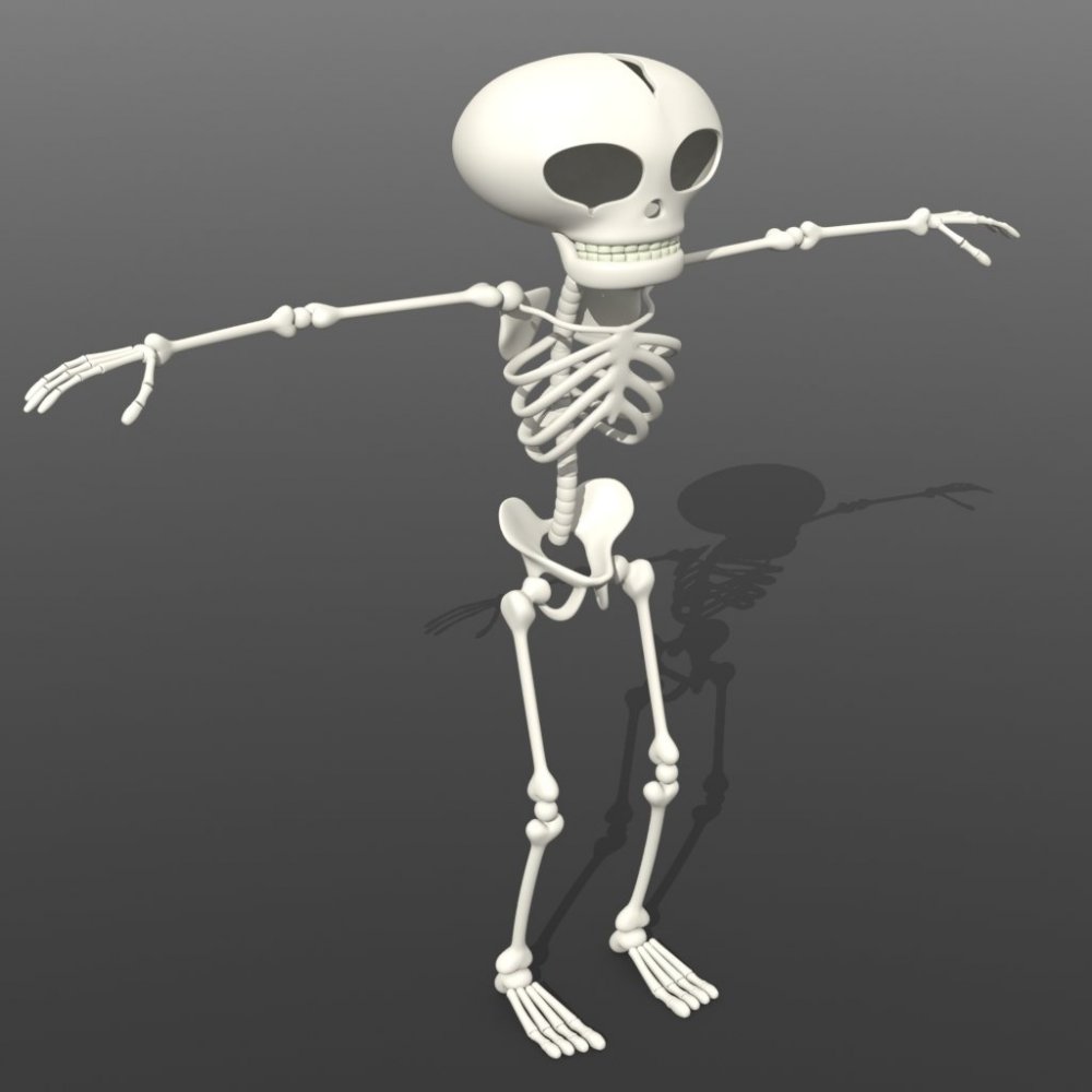 Скелет из мультфильма