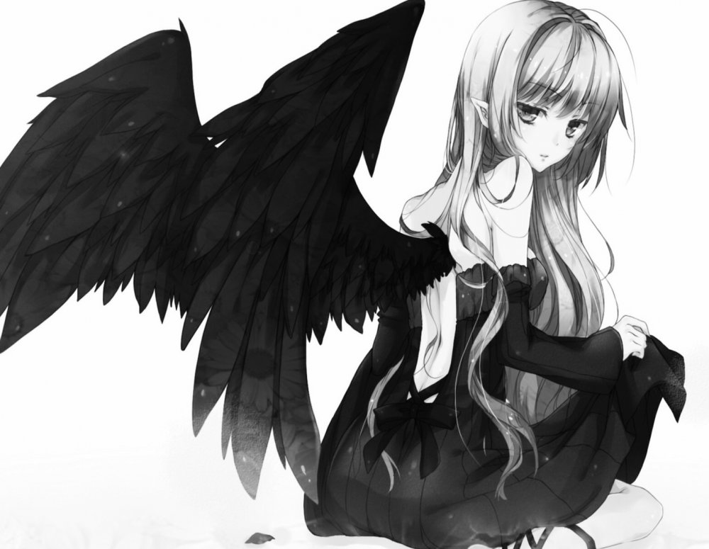 Аниме девушки демоны с крыльями