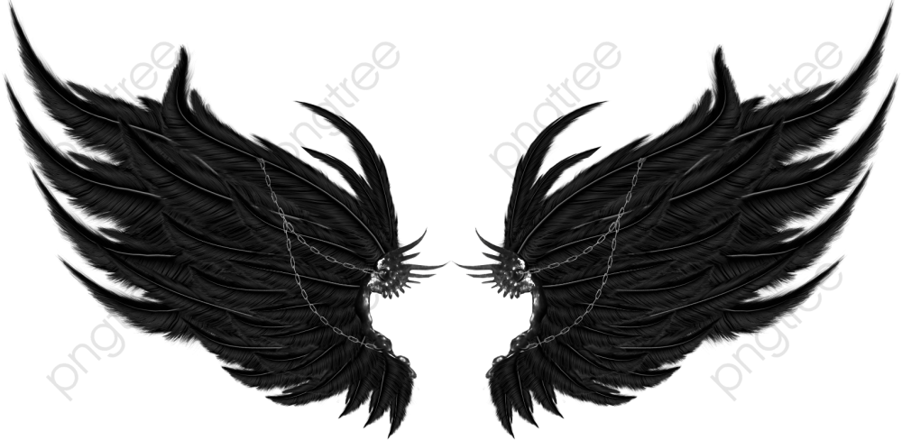 Крылья дьявола на белом фоне