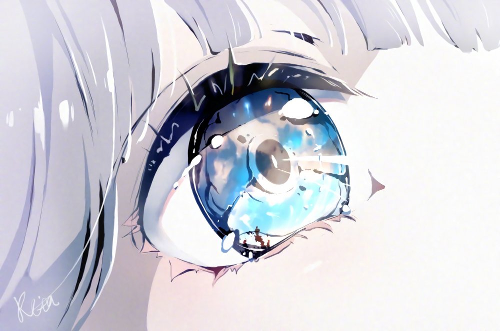 Голубые глаза аниме