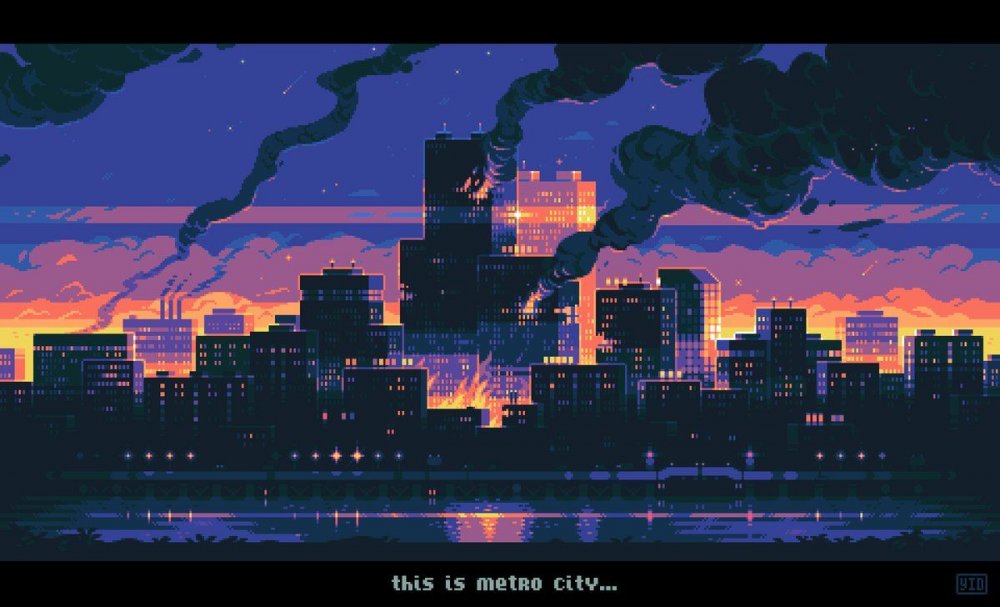 Пиксельные города