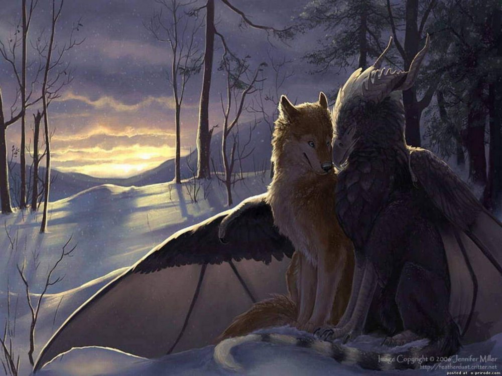 Мистические волки и лисы