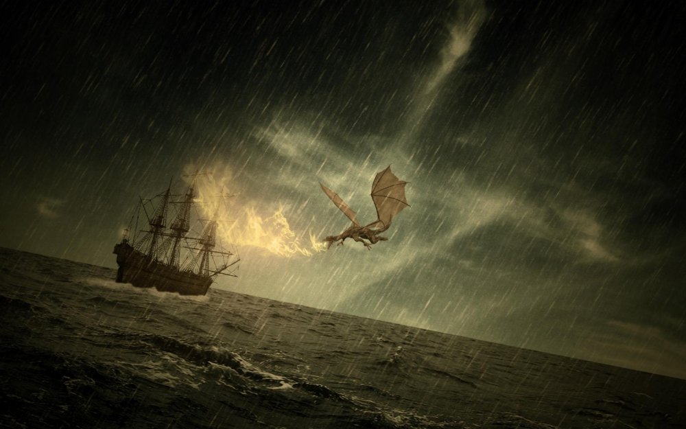 Море шторм корабль
