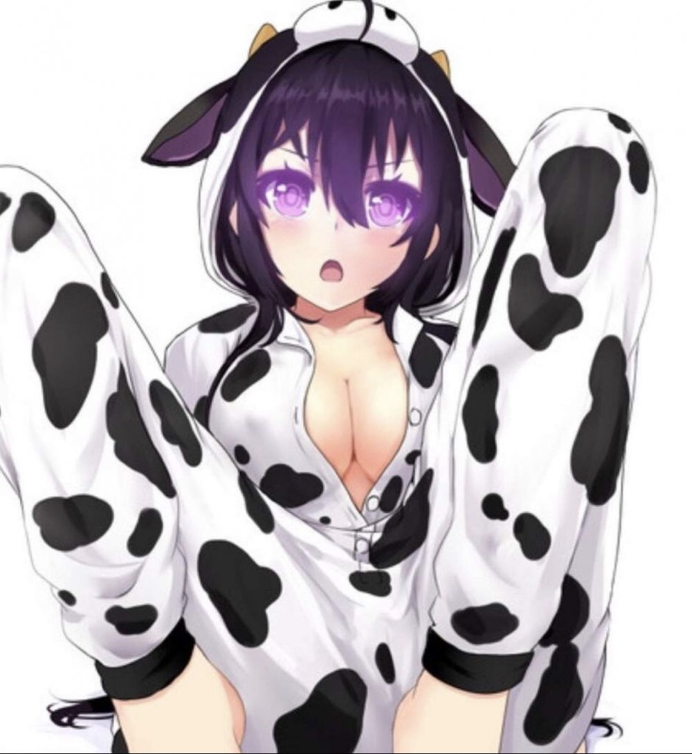 Девушка корова аниме