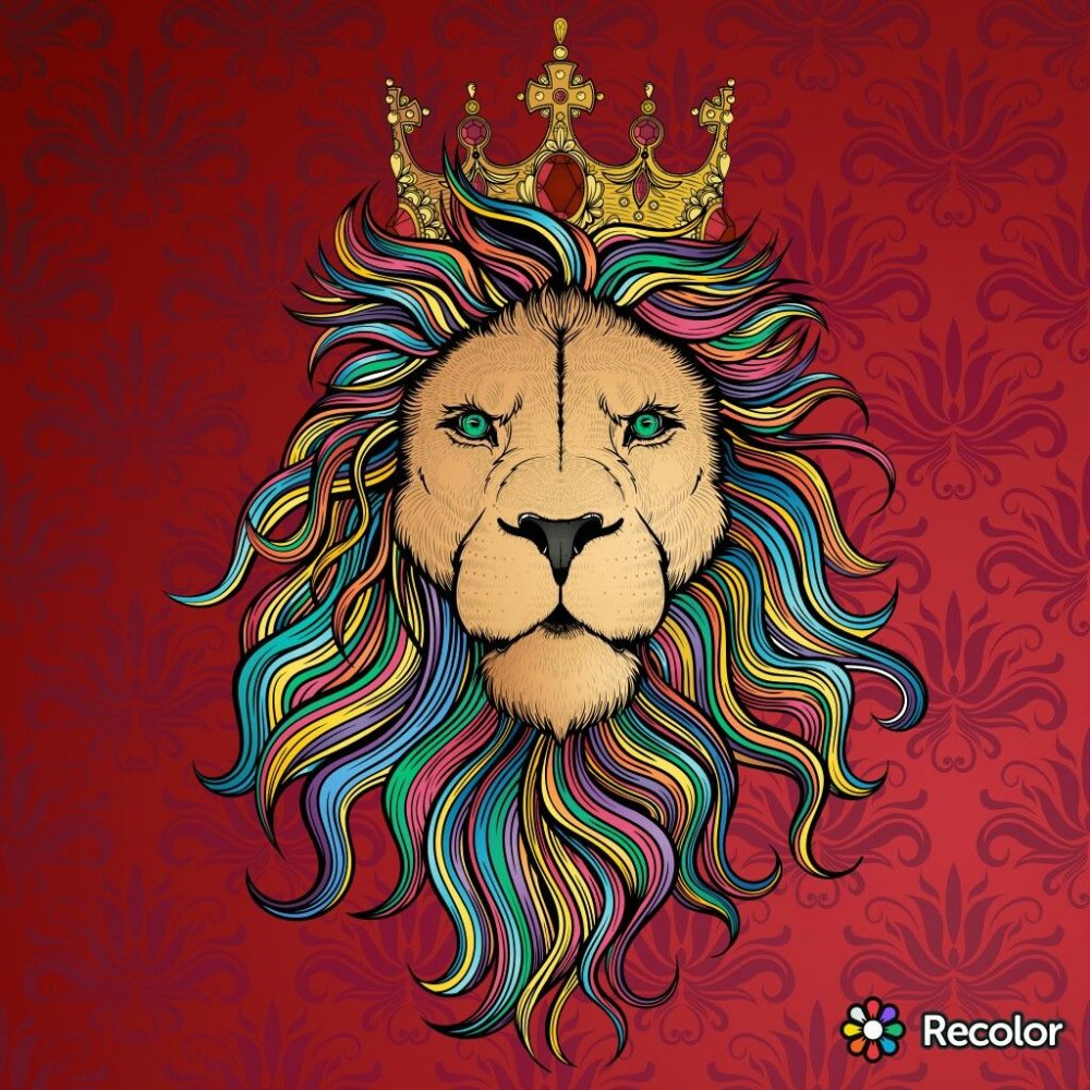 Морда Льва с короной