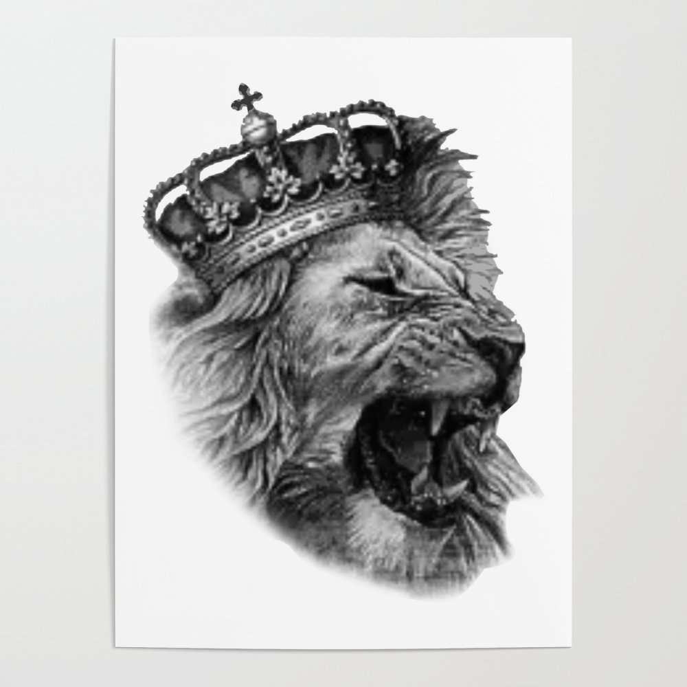 Картина на холсте Лев с короной