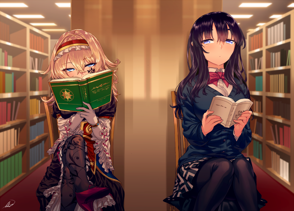 Аниме девушка с книгой