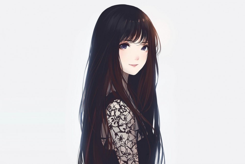 Девушка с черными волосами