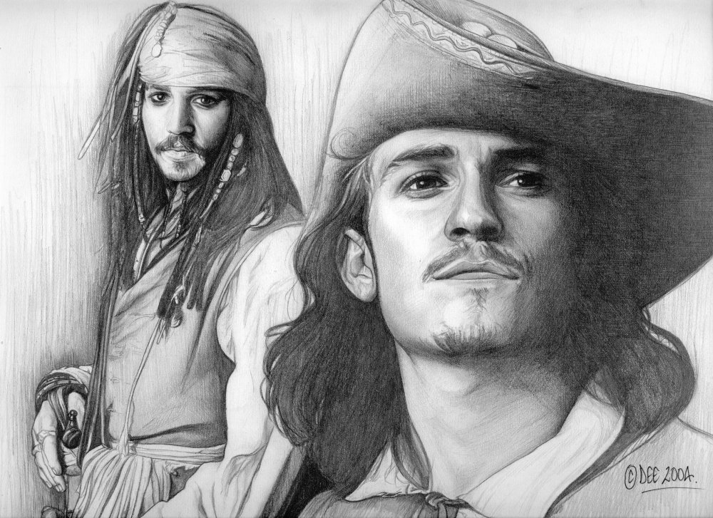 Пираты Карибского моря Джек и Элизабет