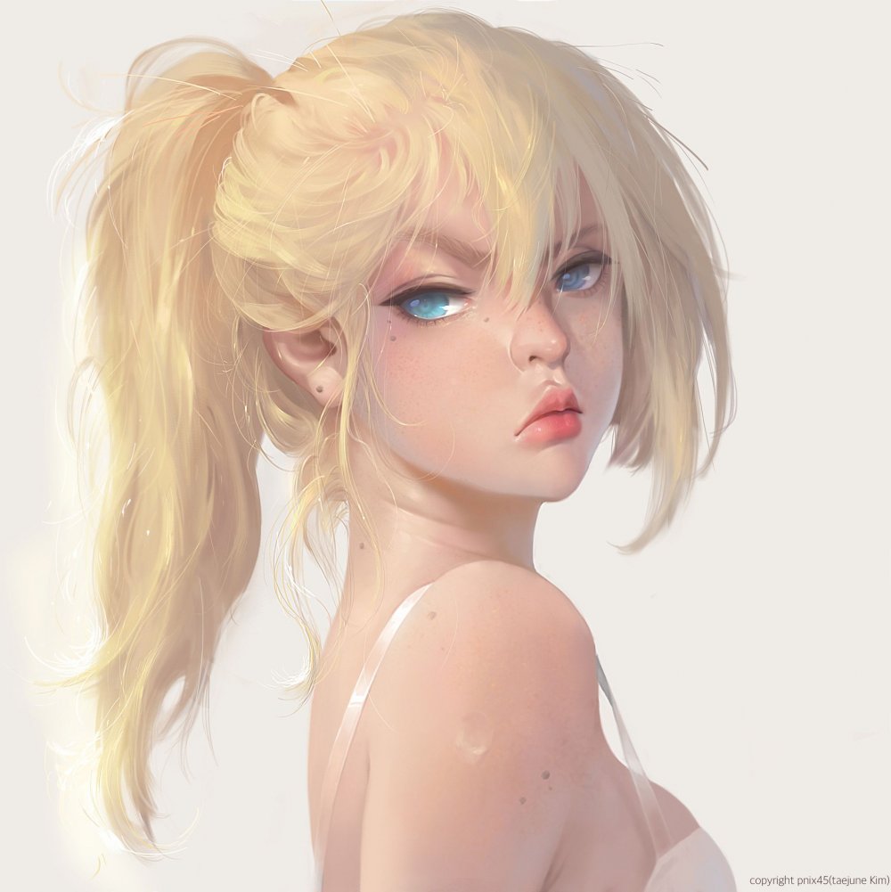 Девушка блондинка арт