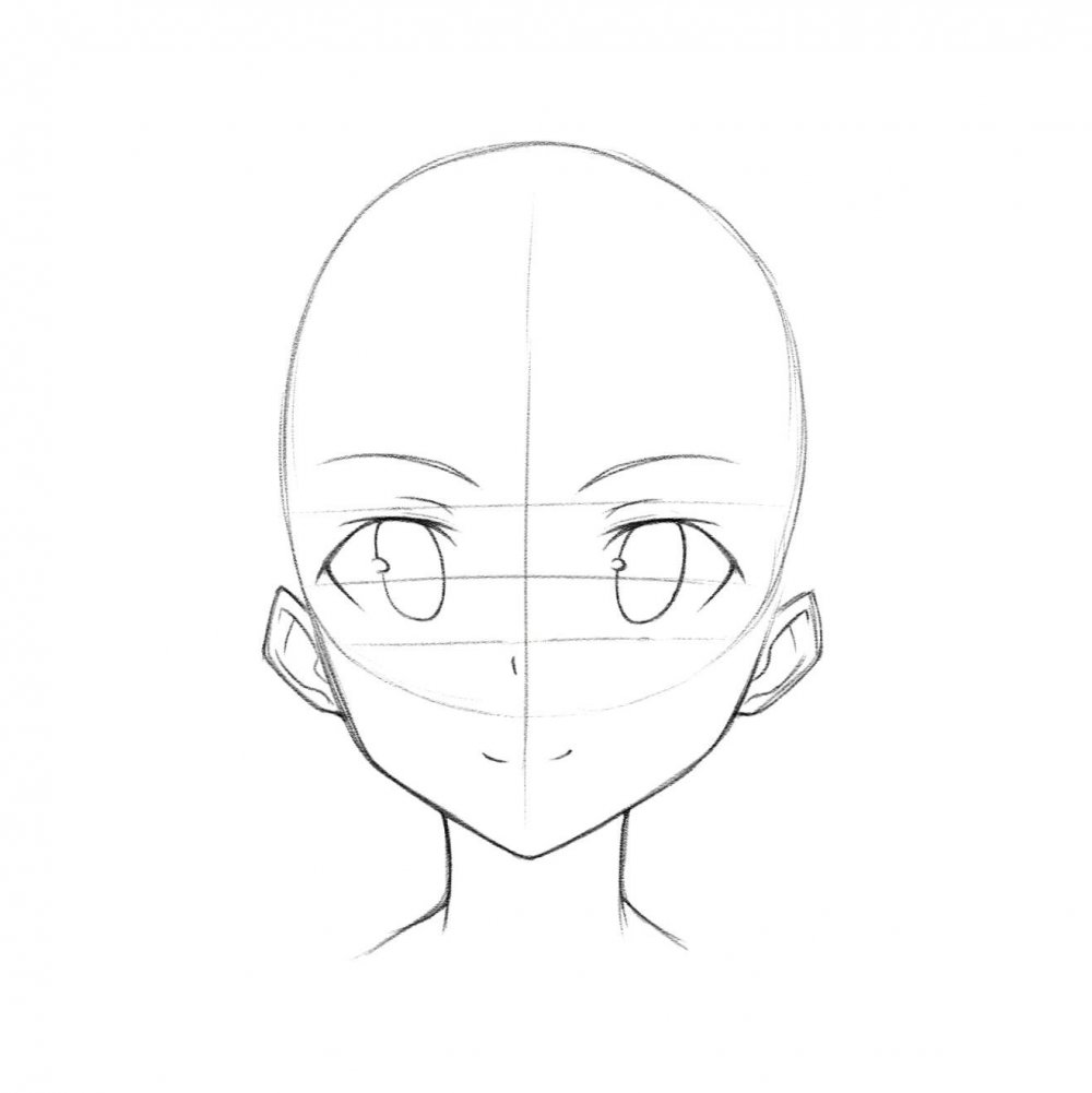 Форма лица для рисования аниме