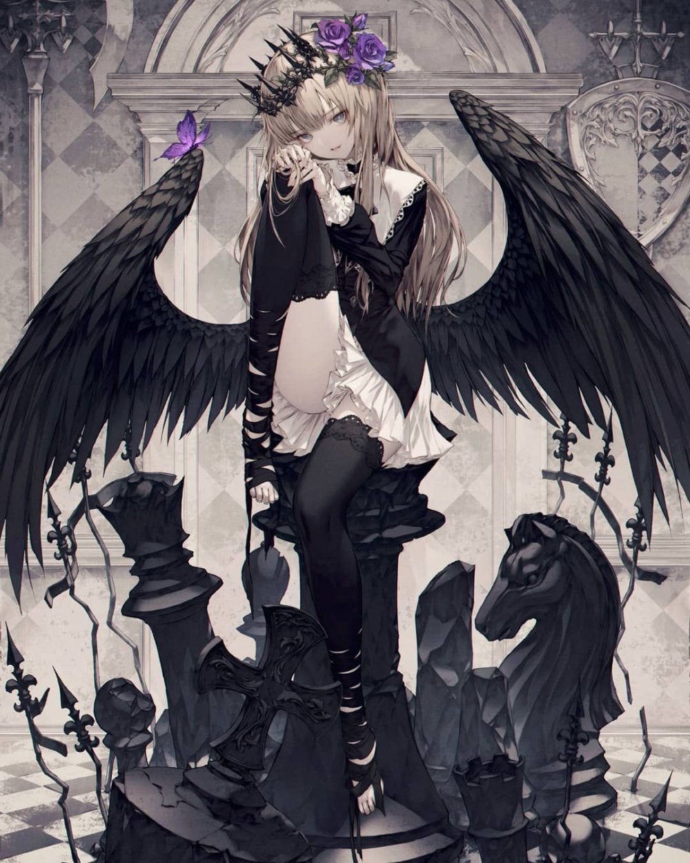 Полукровка ангел и демон аниме
