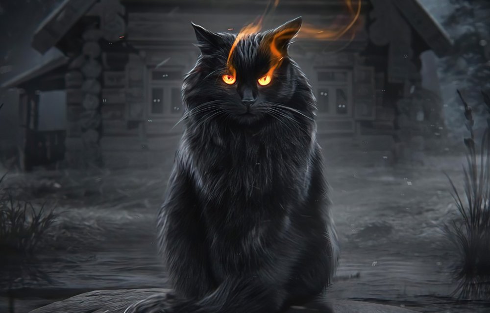 Черный кот фэнтези