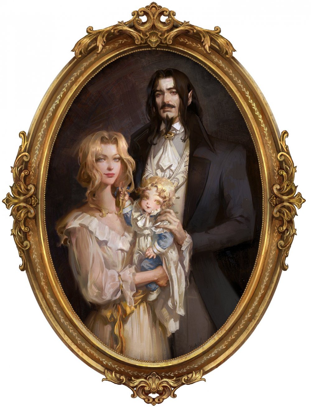 Кастлвания портрет Дракулы и Лизы