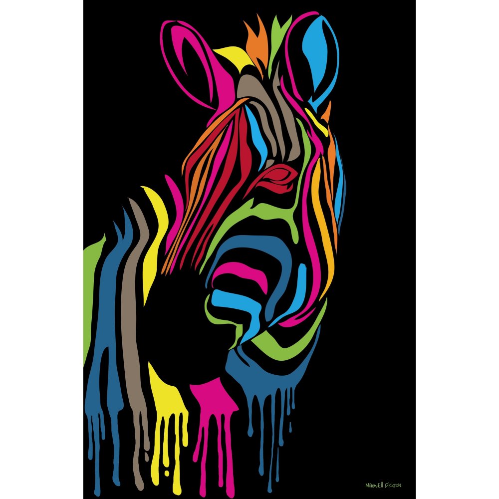 Картины поп-арт зебры