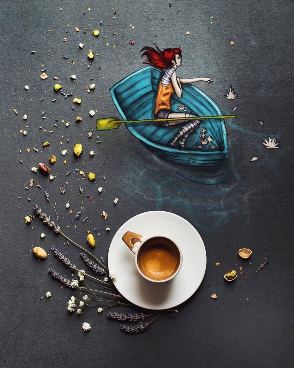 Кофейные истории итальянской художницы Cinzia Bolognesi