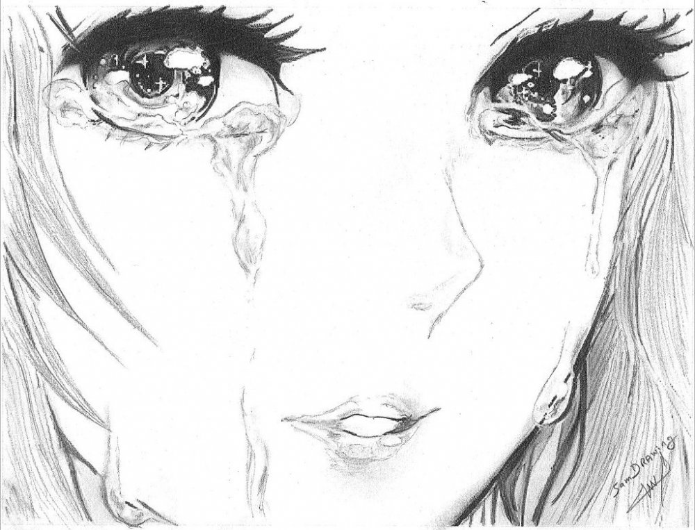 Плачущий глаз аниме