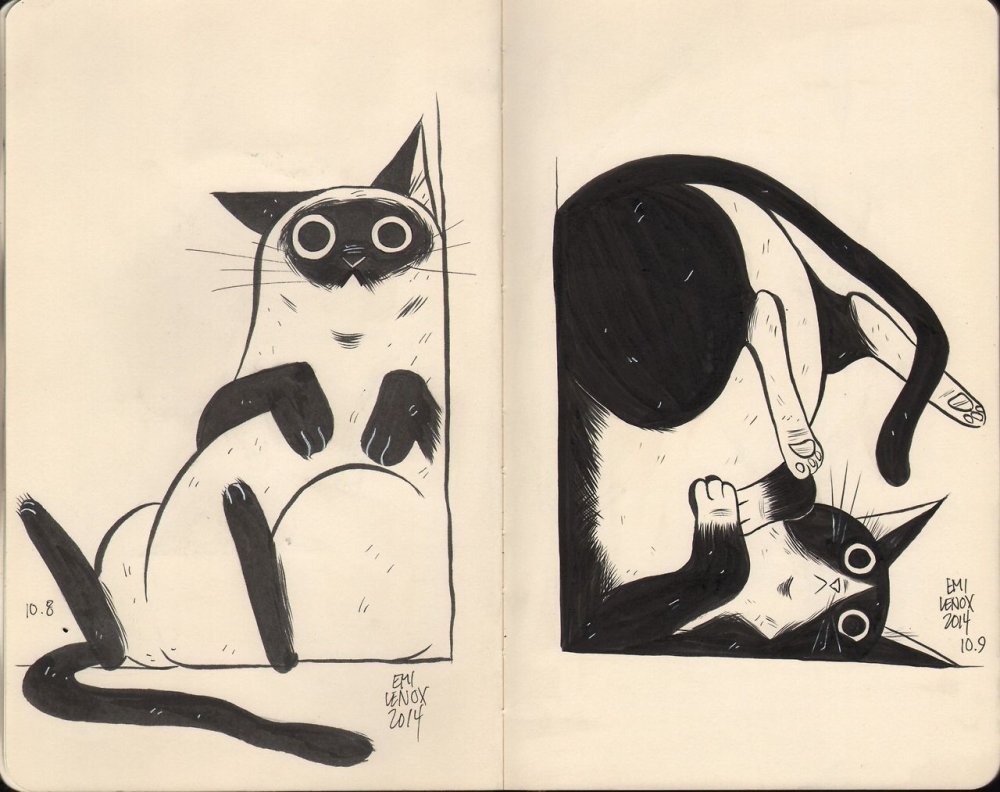 Картинки для срисовки милые котята