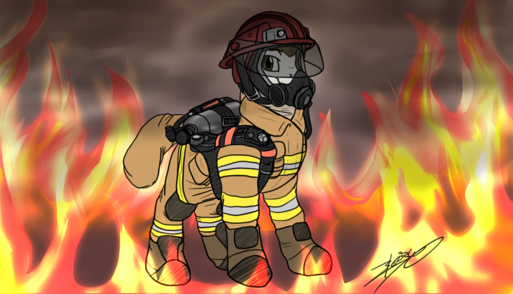 Пожарник арт
