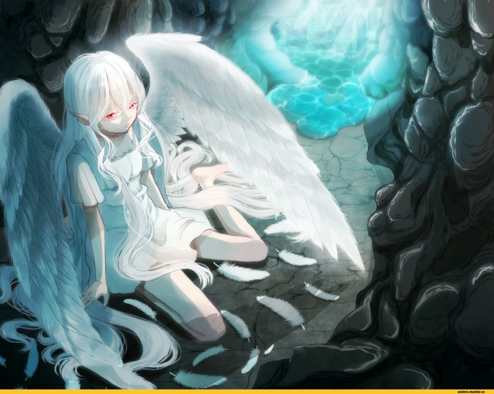 Ангел с белыми волосами