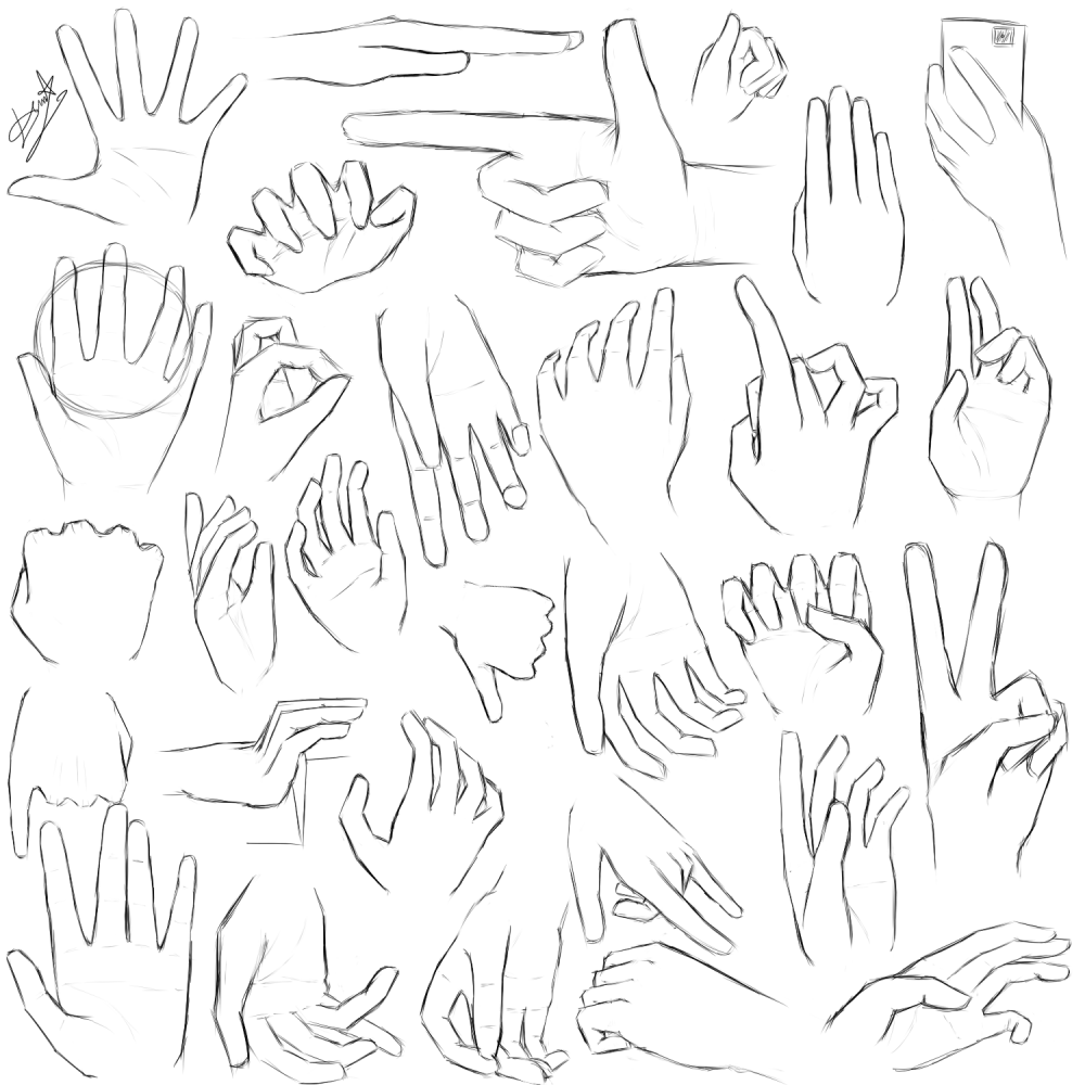 Шаблоны рук для рисования