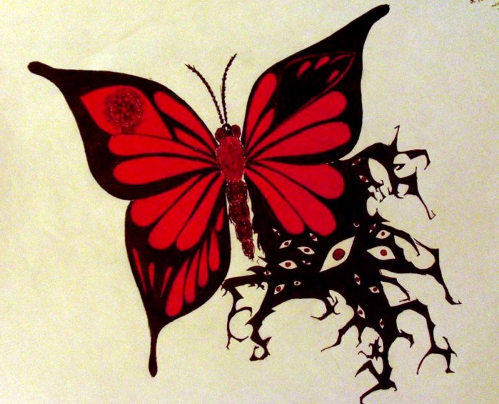 Бабочки арты