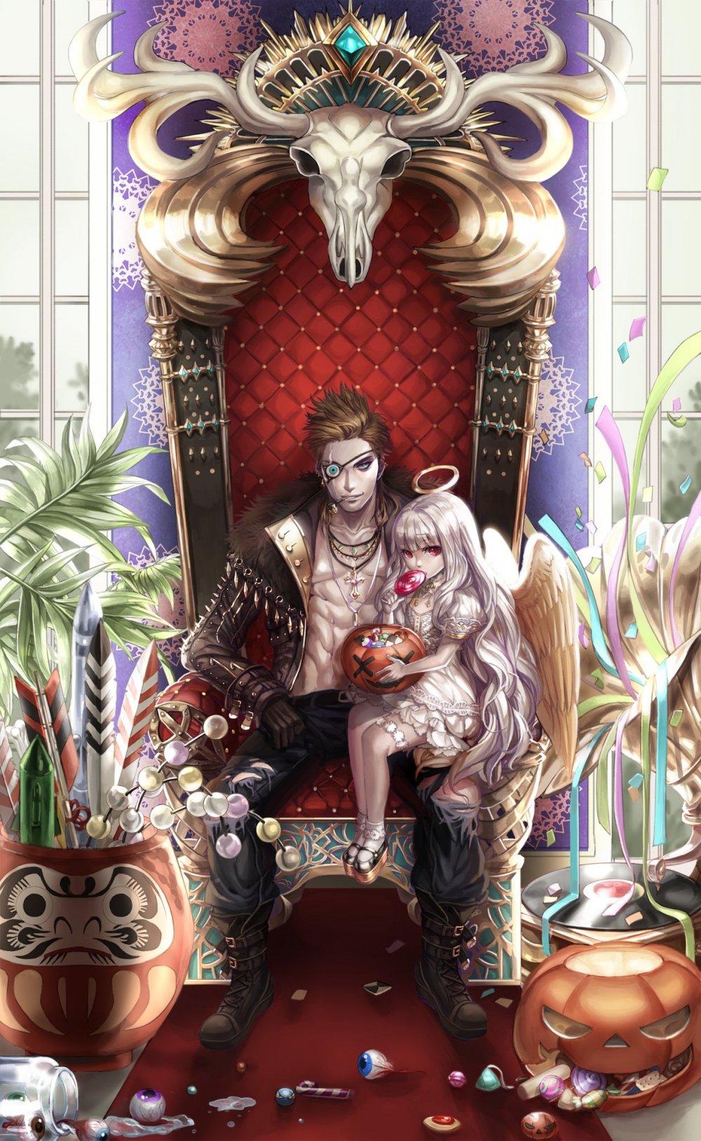 Аниме Король и Королева на троне